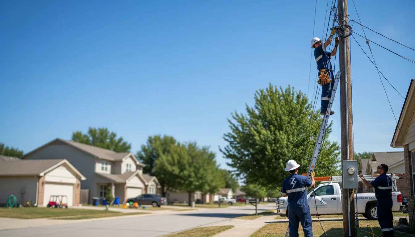 Residential electrician providing installation services in Stevens, PA
